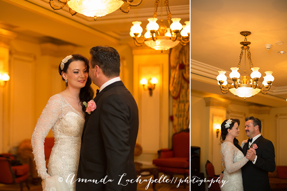 bride and groom first dance